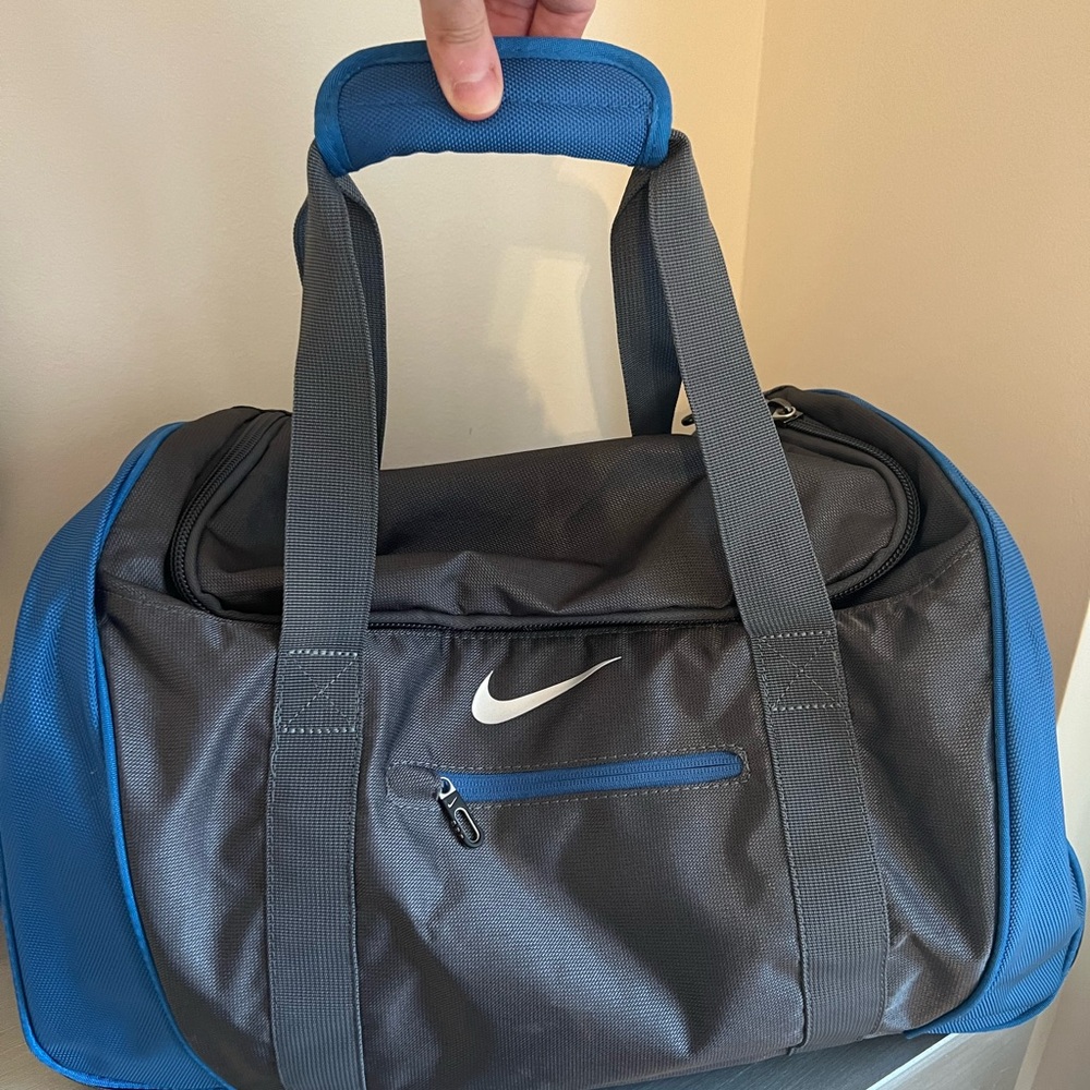 Nike Blue and Gray Sports Bag